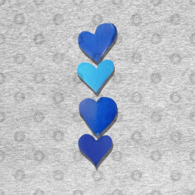 Blue Boho Hearts by ThePawPrintShoppe